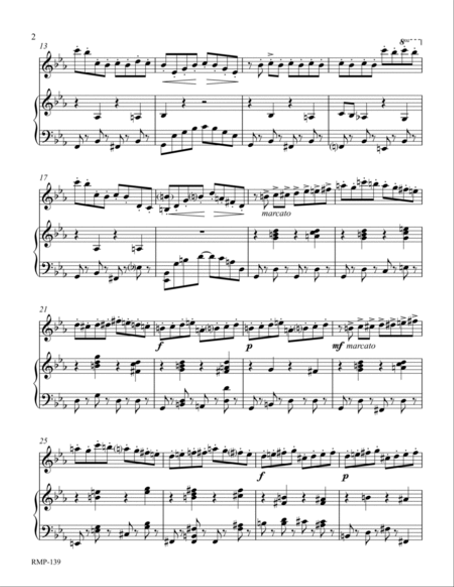 Moszkowski - The Lady Juggler (La Jongleuse) for flute and piano Flute scores gallery preview page 2