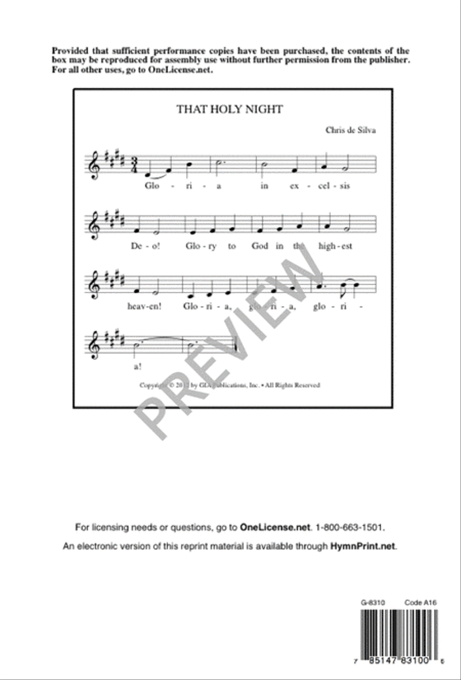 That Holy Night That Holy Night 4-Part scores gallery preview page 15