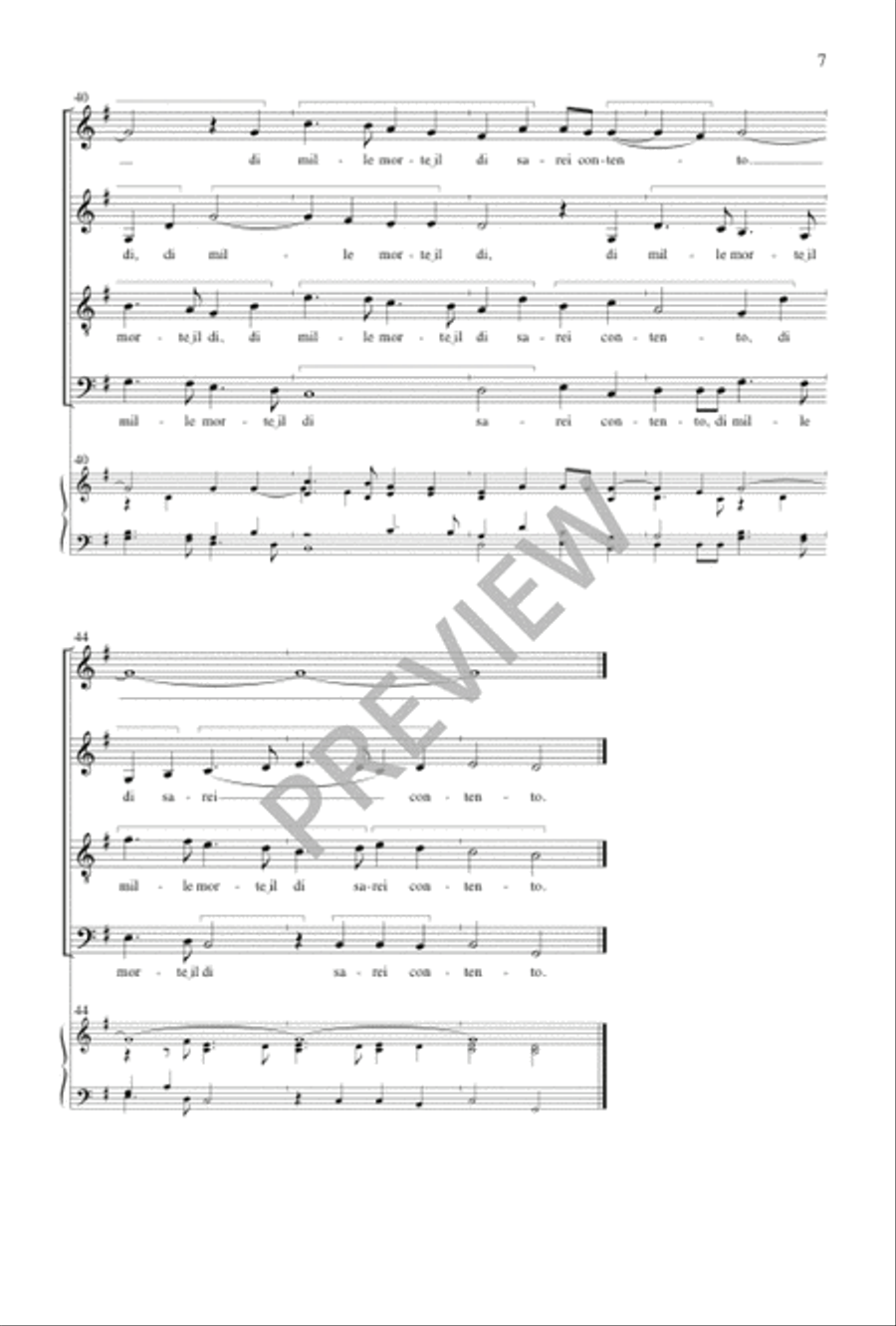 Il Bianco e Dolce Cigno Il Bianco e Dolce Cigno 4-Part scores gallery preview page 8