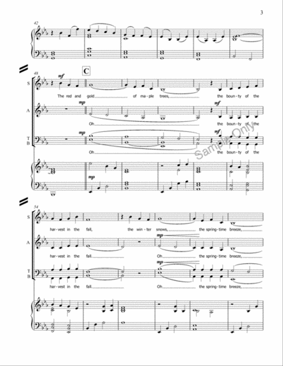 Come Home Come Home 4-Part scores gallery preview page 4