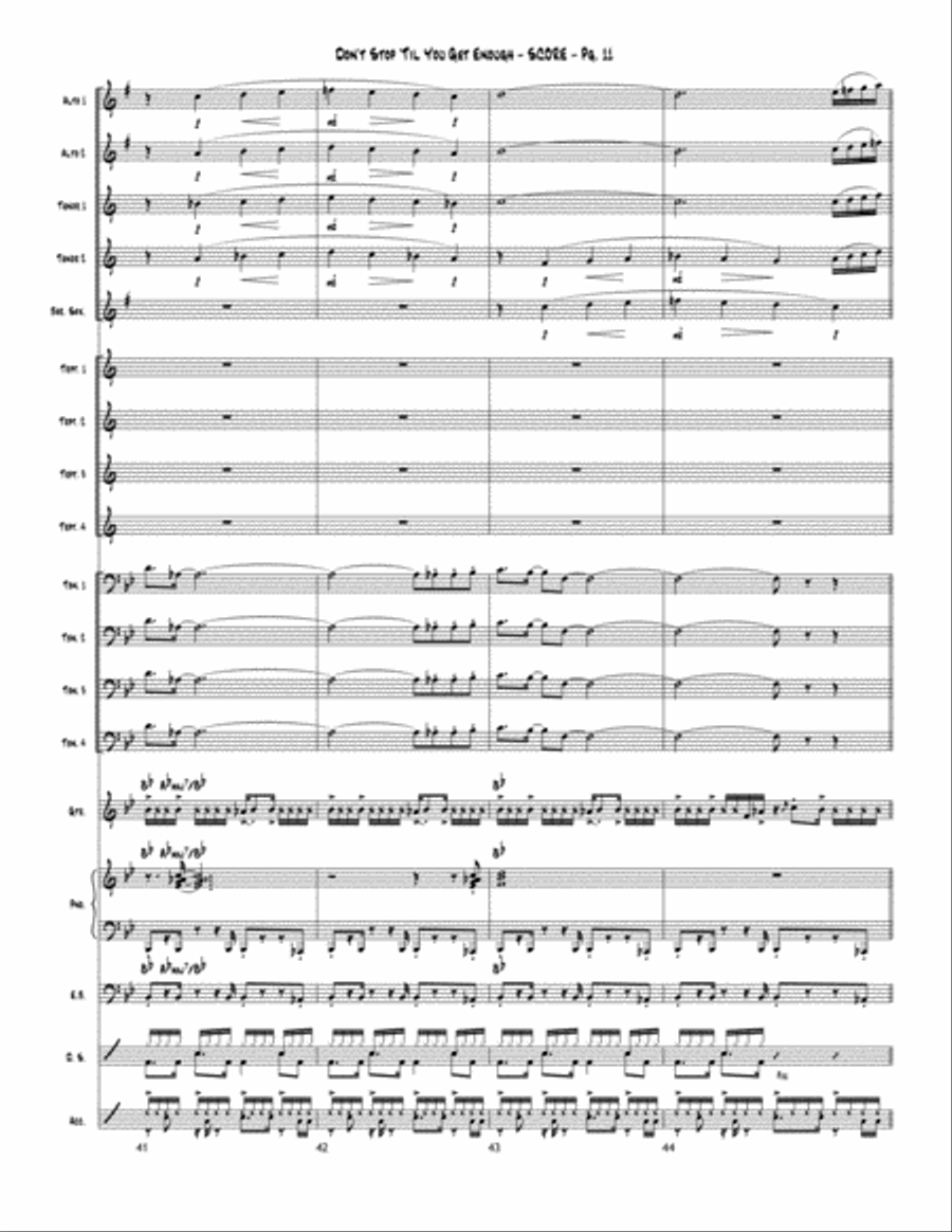Don't Stop 'Till You Get Enough Jazz Ensemble scores gallery preview page 12