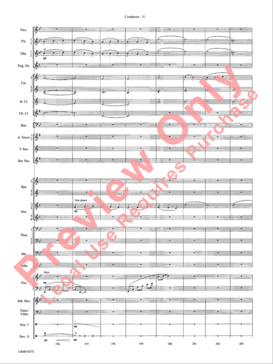 Harry Potter Symphonic Suite Concert Band scores gallery preview page 34