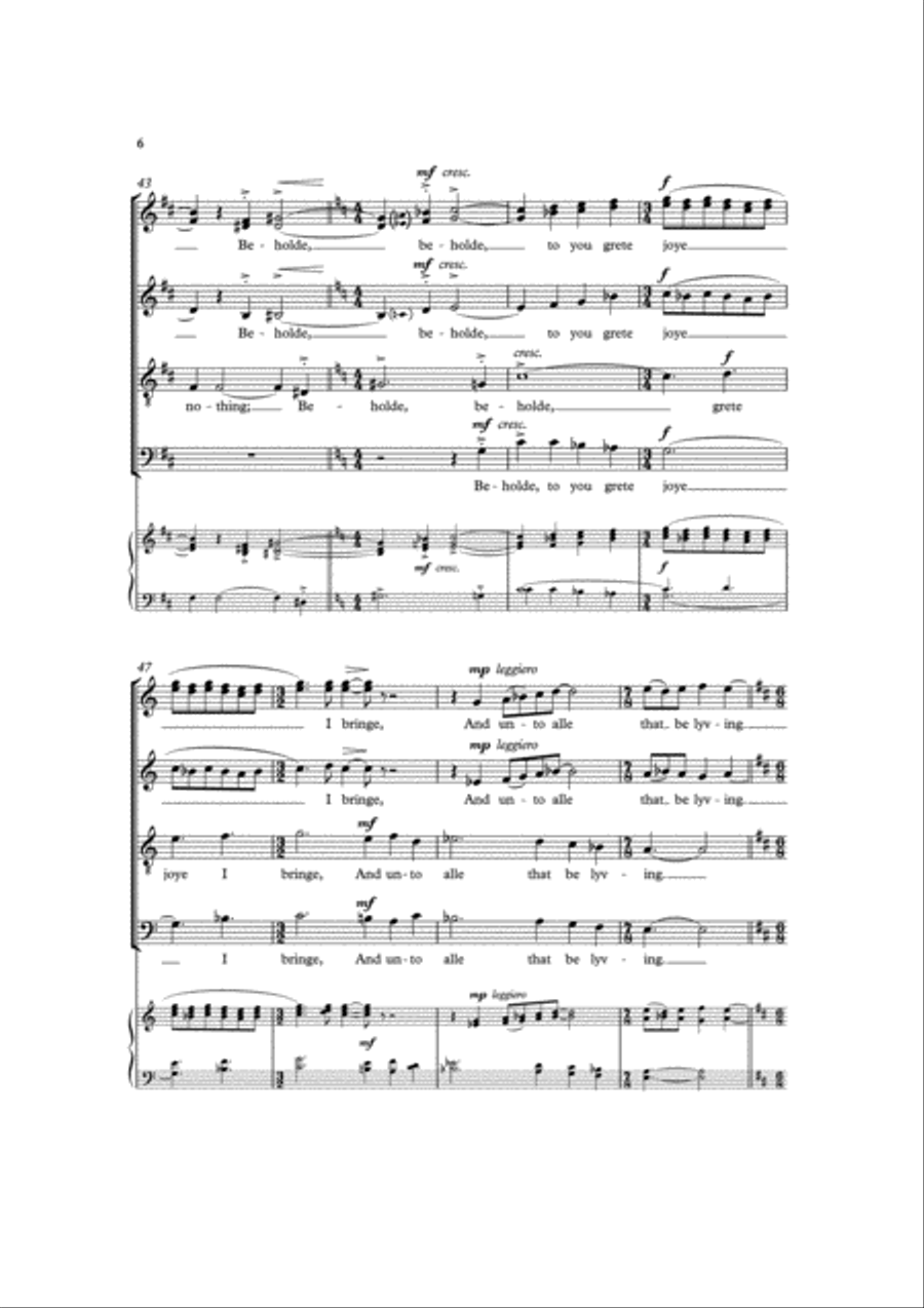 The King of Blis The King of Blis 4-Part scores gallery preview page 6