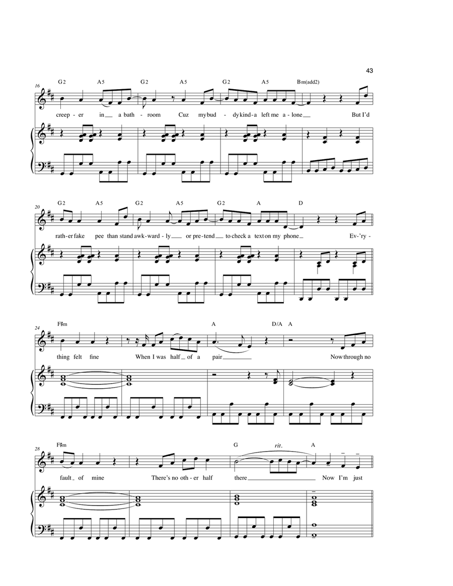 Michael In The Bathroom (from Be More Chill) Piano, Vocal scores gallery preview page 2