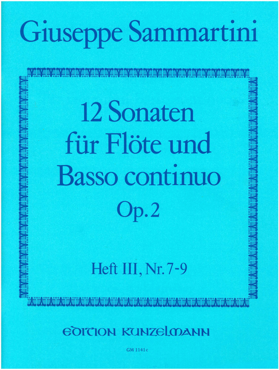 12 Sonatas for flute, Volume 3