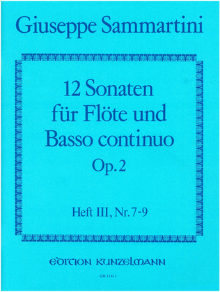 Book cover for 12 Sonatas for flute, Volume 3