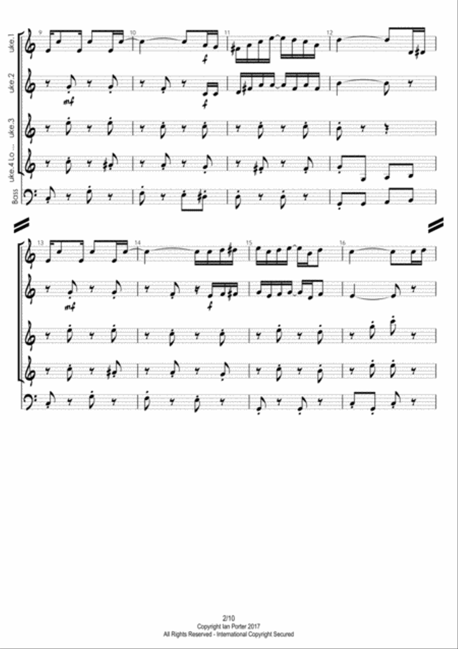 The Entertainer - Ukulele Ensemble Ukulele scores gallery preview page 5