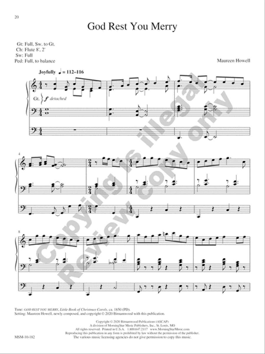 Once in Royal David's City Organ scores gallery preview page 8