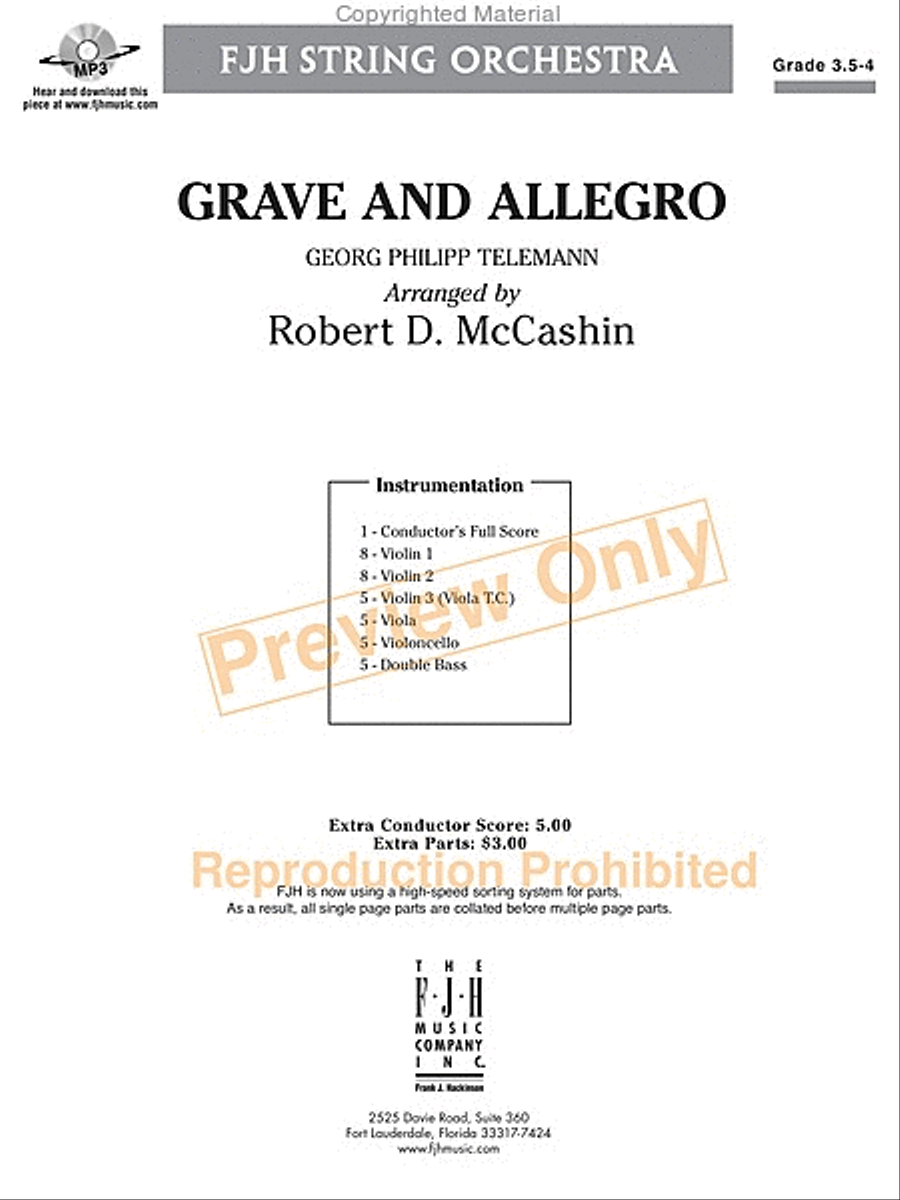 Grave and Allegro String Orchestra scores gallery preview page 14