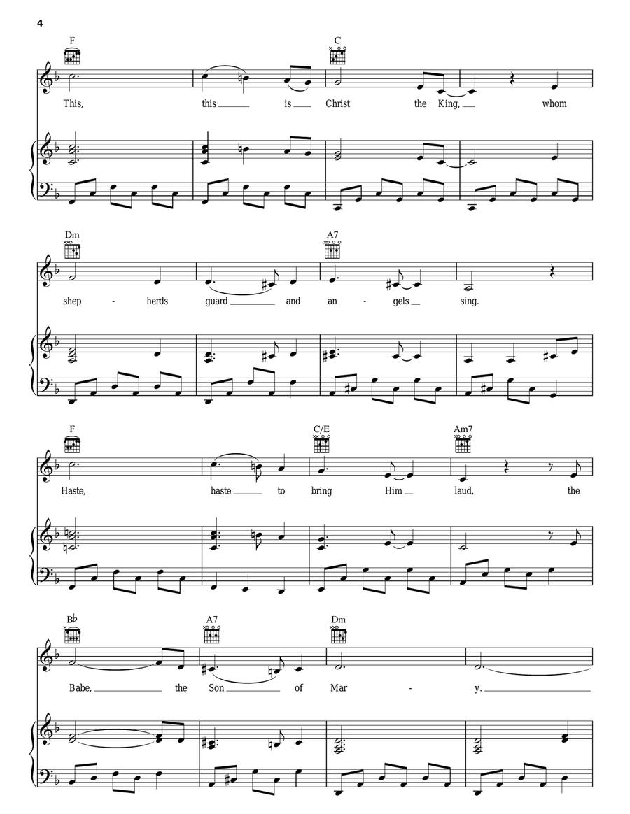 What Child Is This? Piano, Vocal, Guitar scores gallery preview page 4