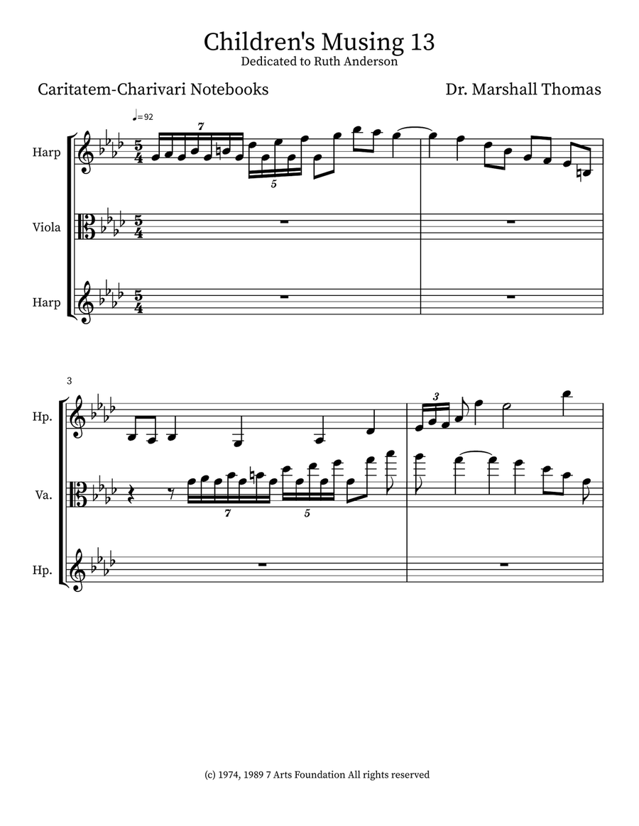 Children's Musing 13 Small Ensemble scores gallery preview page 1