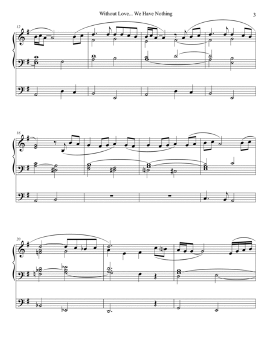 Without Love, We Have Nothing Organ Solo scores gallery preview page 3