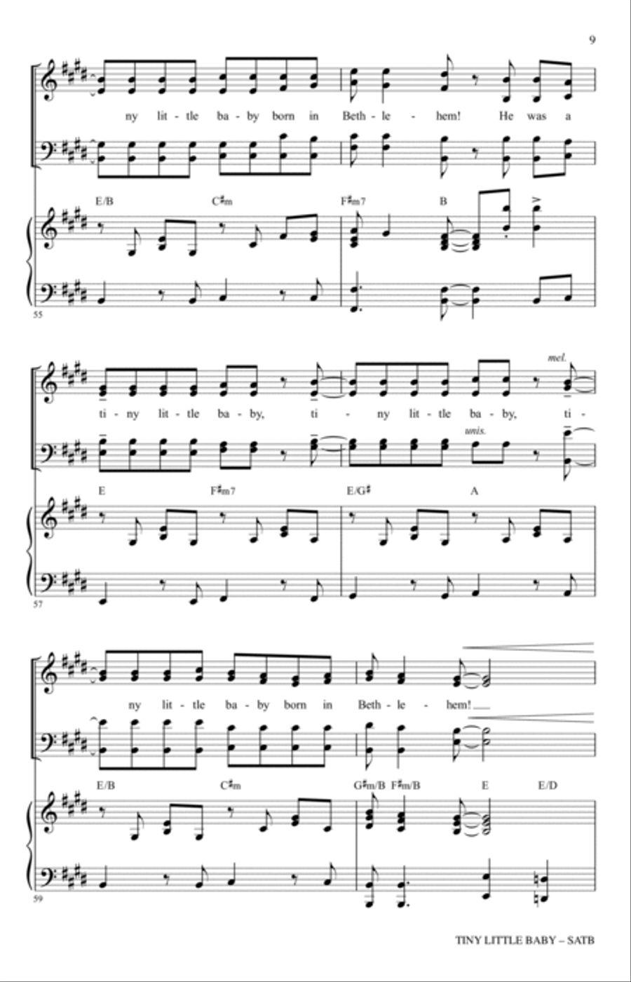 Tiny Little Baby (arr. Sean Paul) 4-Part scores gallery preview page 7