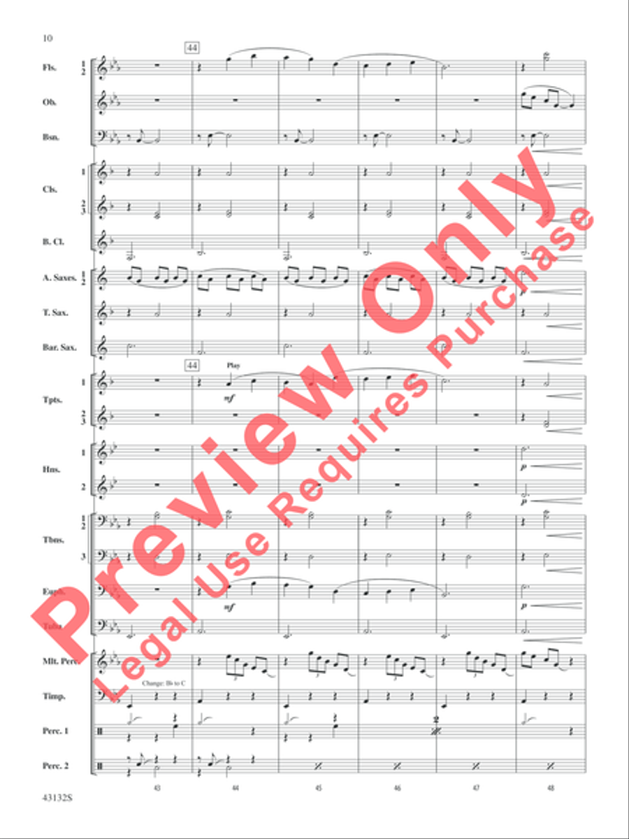 Festival Dance Concert Band scores gallery preview page 10