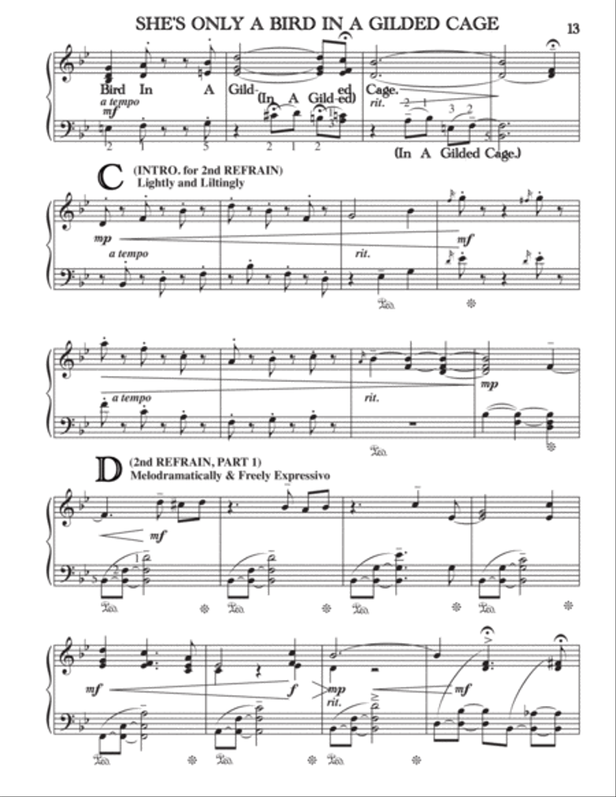 SHE’S ONLY A BIRD IN A GILDED CAGE Voice scores gallery preview page 3