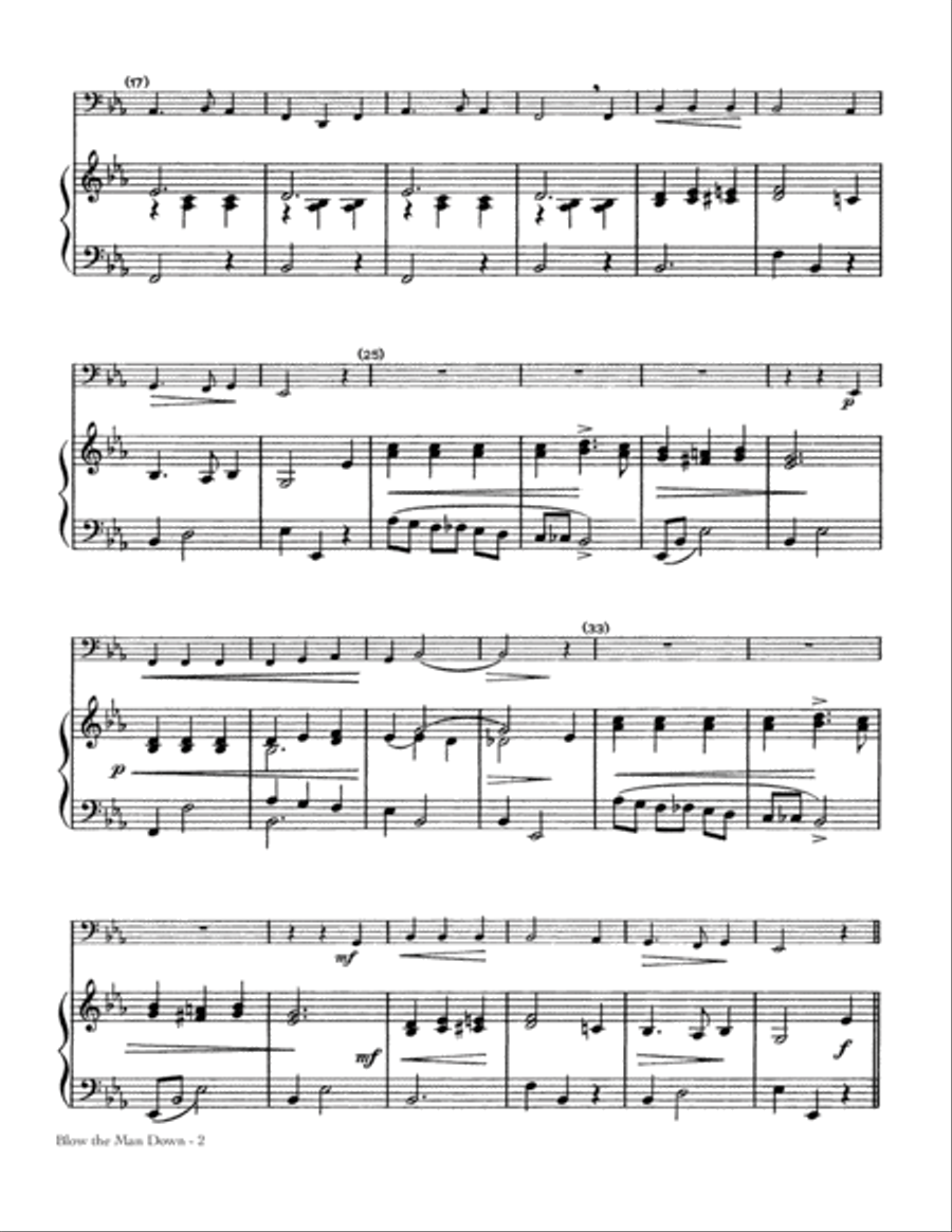Blow The Man Down (Sea Shanty And Variations) School and Community scores gallery preview page 2