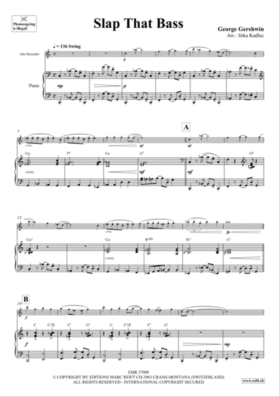 Slap That Bass Alto Recorder scores gallery preview page 4