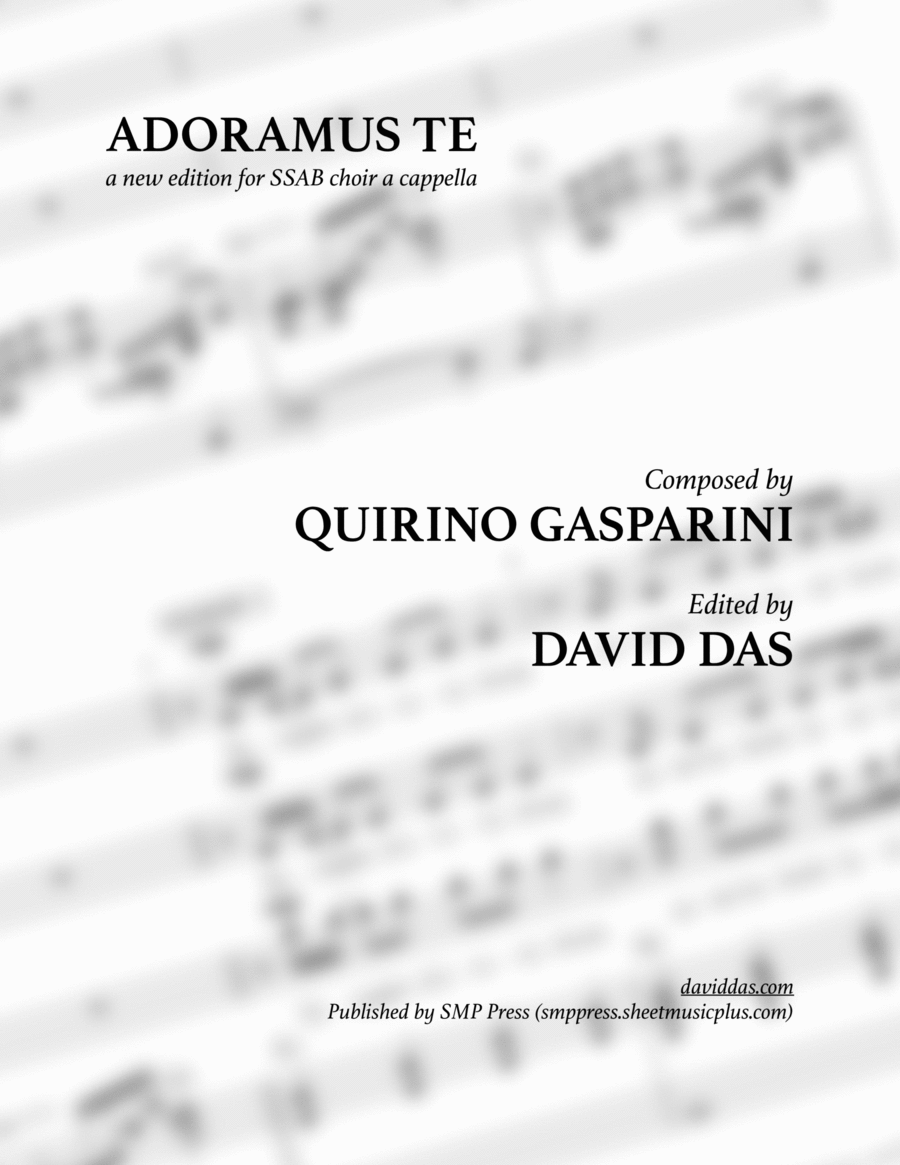 Adoramus Te (Quirino Gasparini) (SSAB) 3-Part scores gallery preview page 1