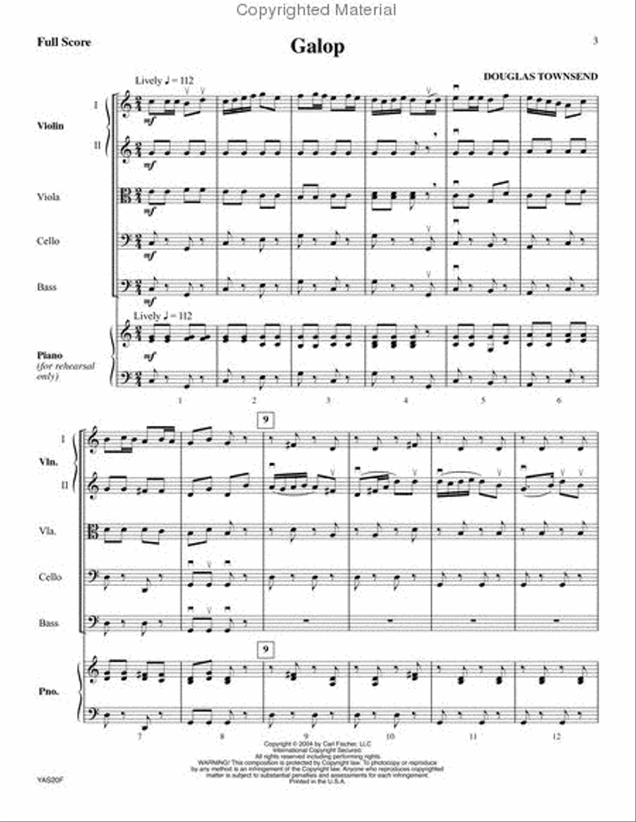 Galop Galop String Orchestra scores gallery preview page 2