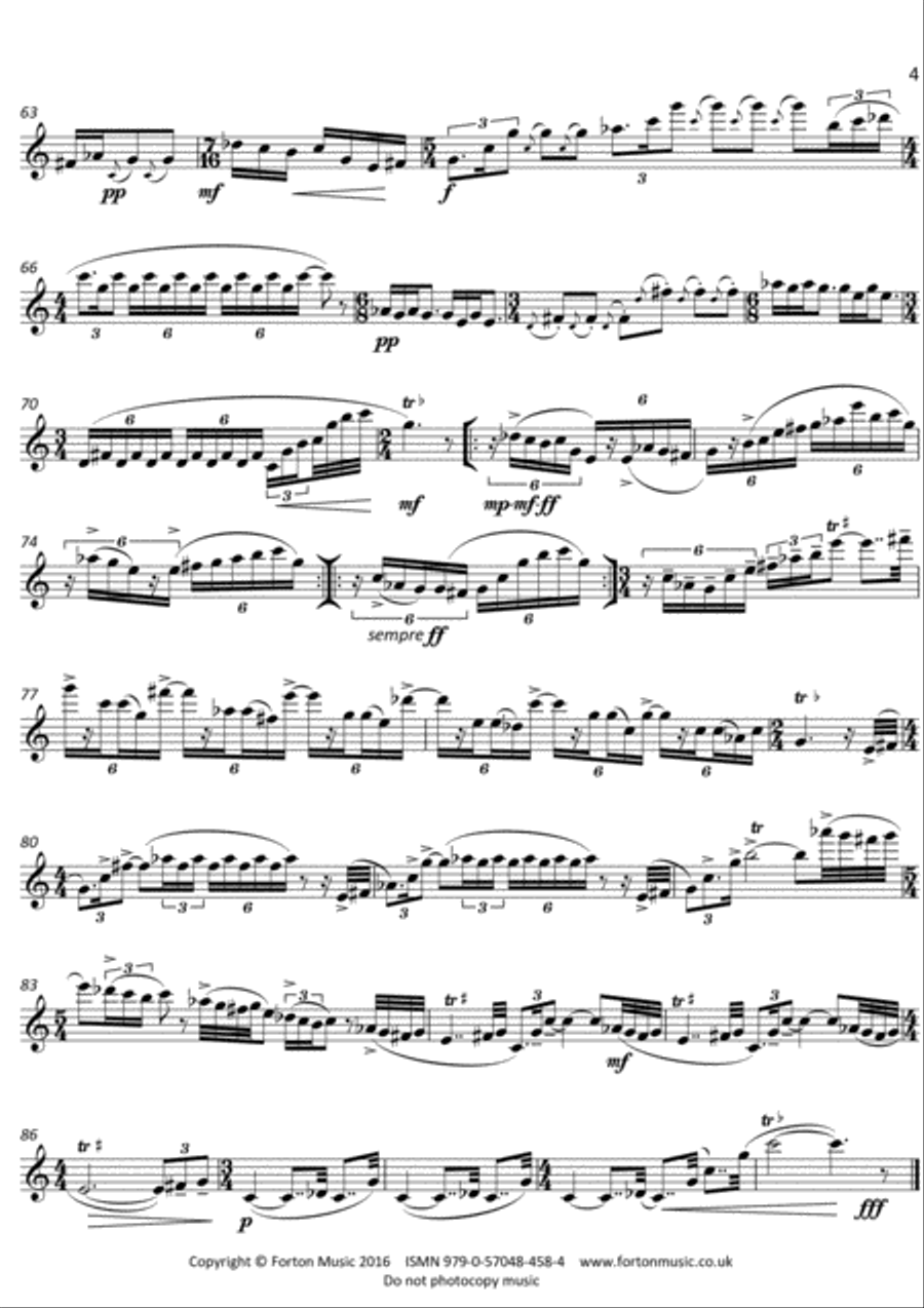 Three Portraits of Krishna Flute scores gallery preview page 5