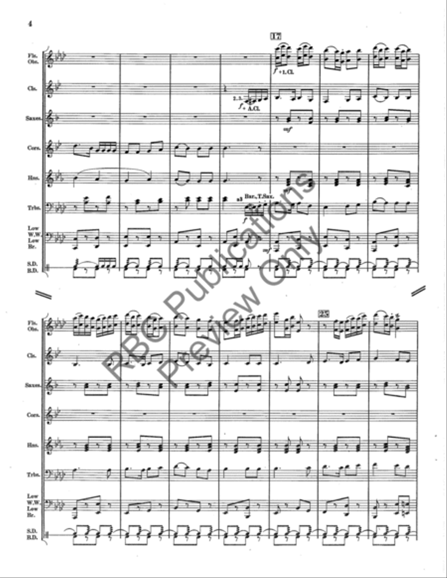 Swedish Folk Marsch (Score) Concert Band scores gallery preview page 5