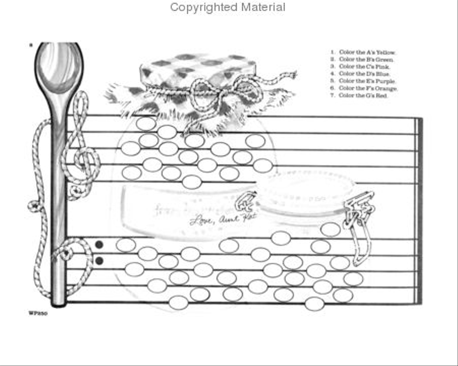 Note Pictures: a Coloring Note Speller Piano Method scores gallery preview page 3