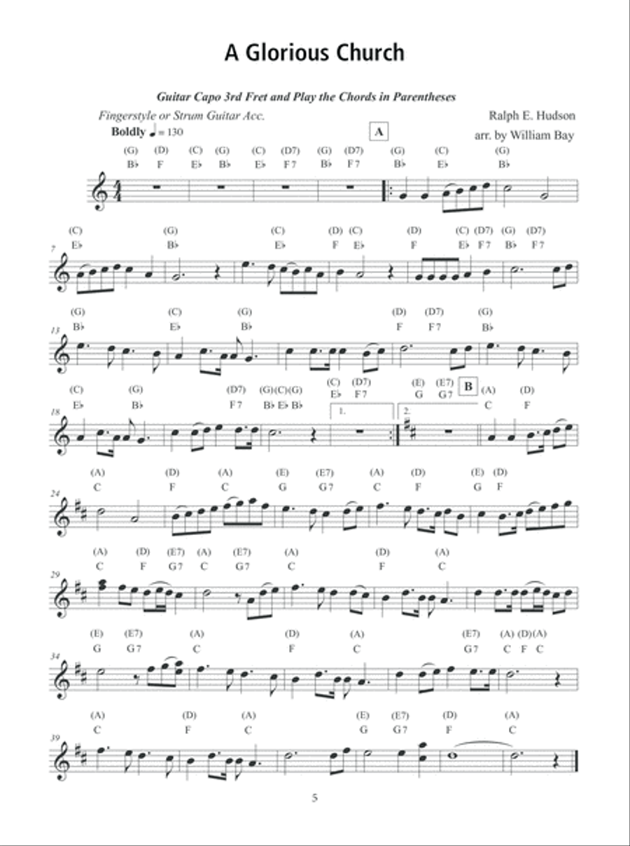 100 Gospel Songs and Hymns for Trumpet and Guitar Trumpet scores gallery preview page 6