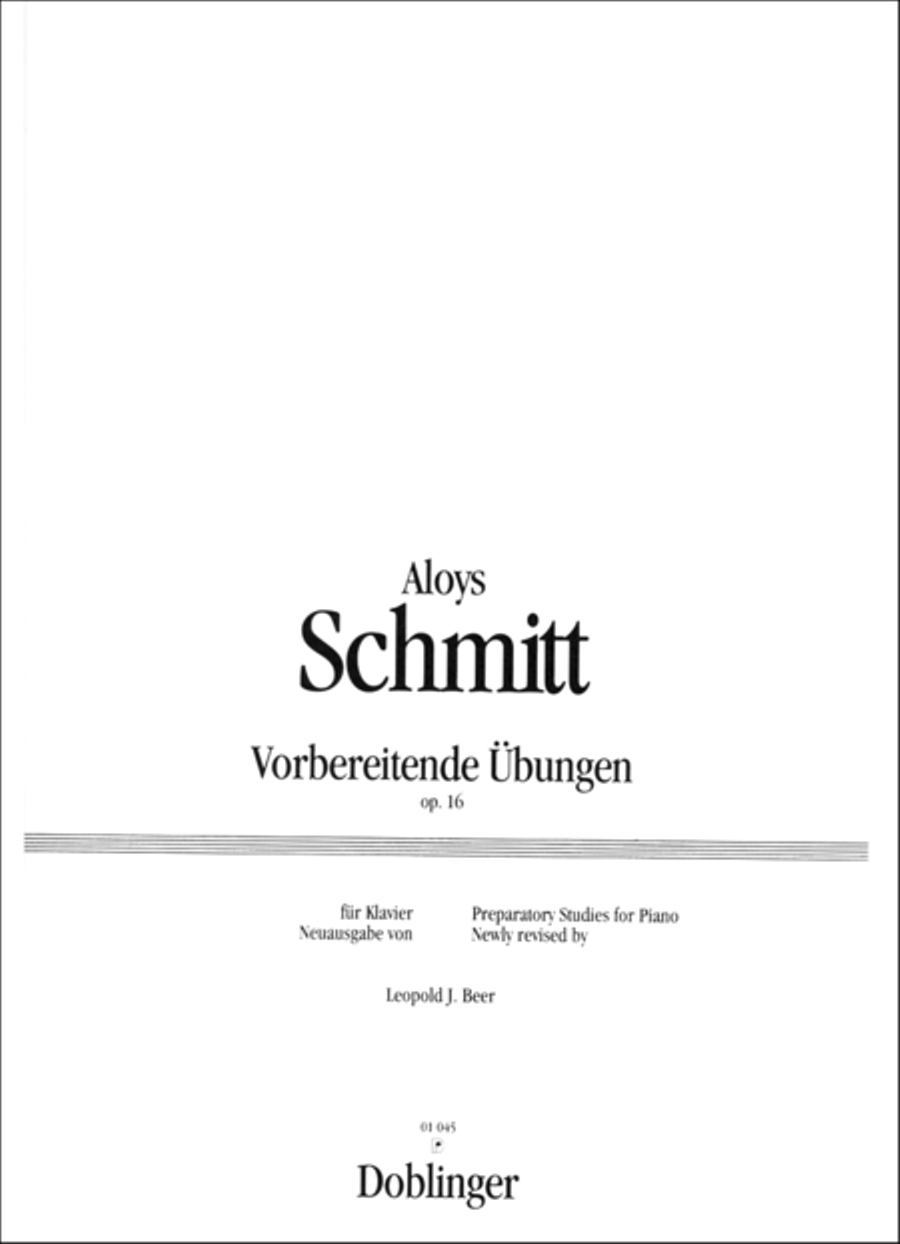 Vorbereitende Ubungen op. 16 Easy Piano scores gallery preview page 1