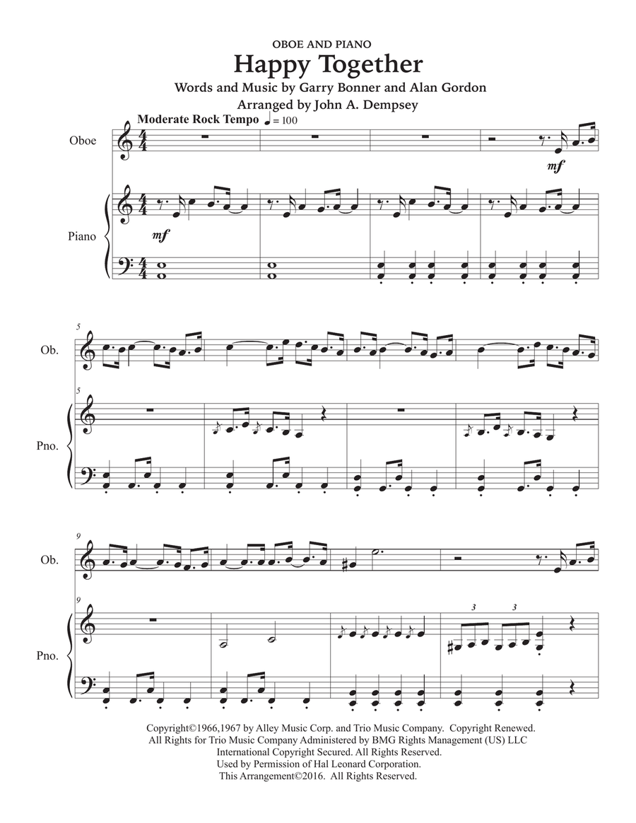 Happy Together Piano scores gallery preview page 5