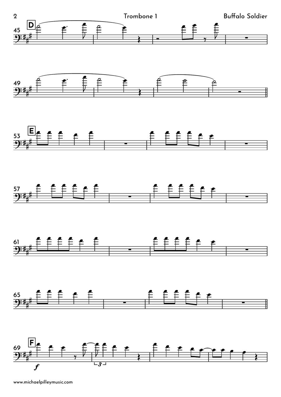 Buffalo Soldier Brass Ensemble scores gallery preview page 3