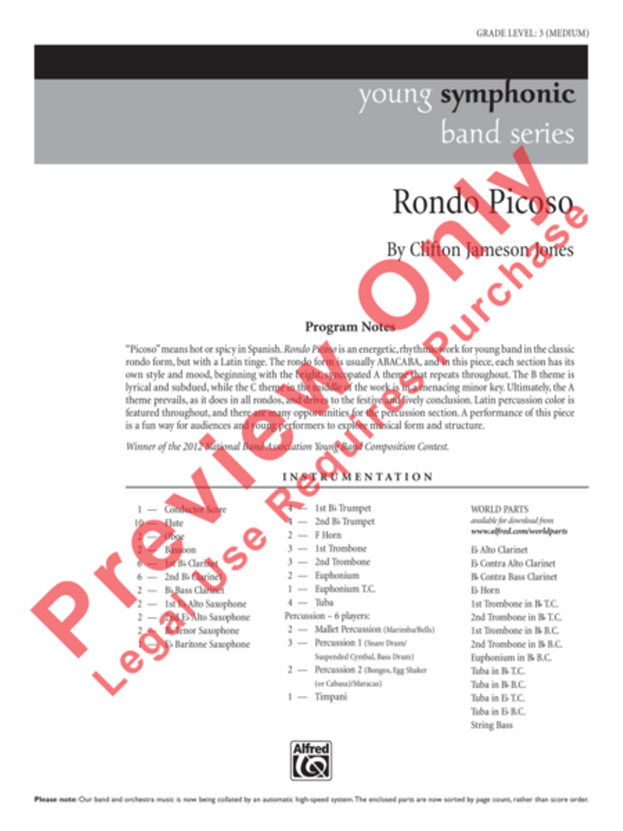 Rondo Picoso Concert Band scores gallery preview page 26