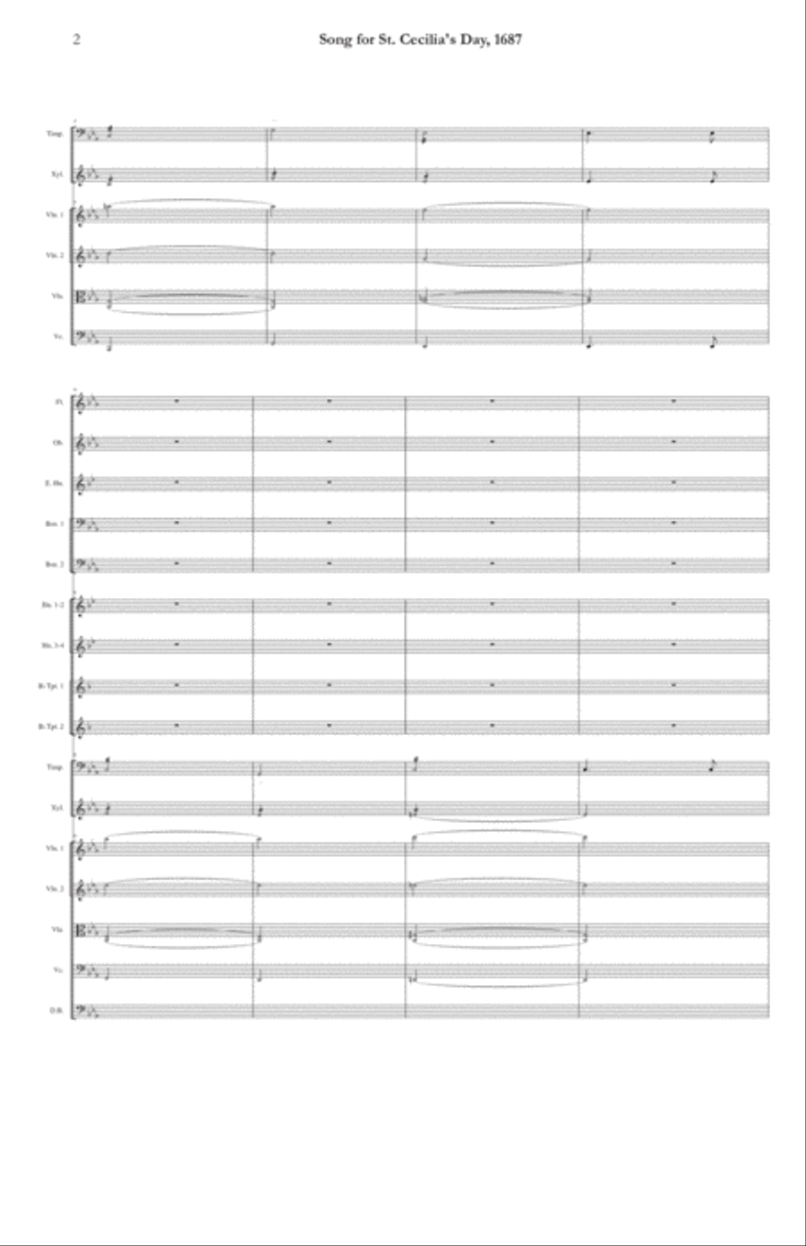 Song for St. Cecilia's Day, 1687 Full Orchestra scores gallery preview page 3
