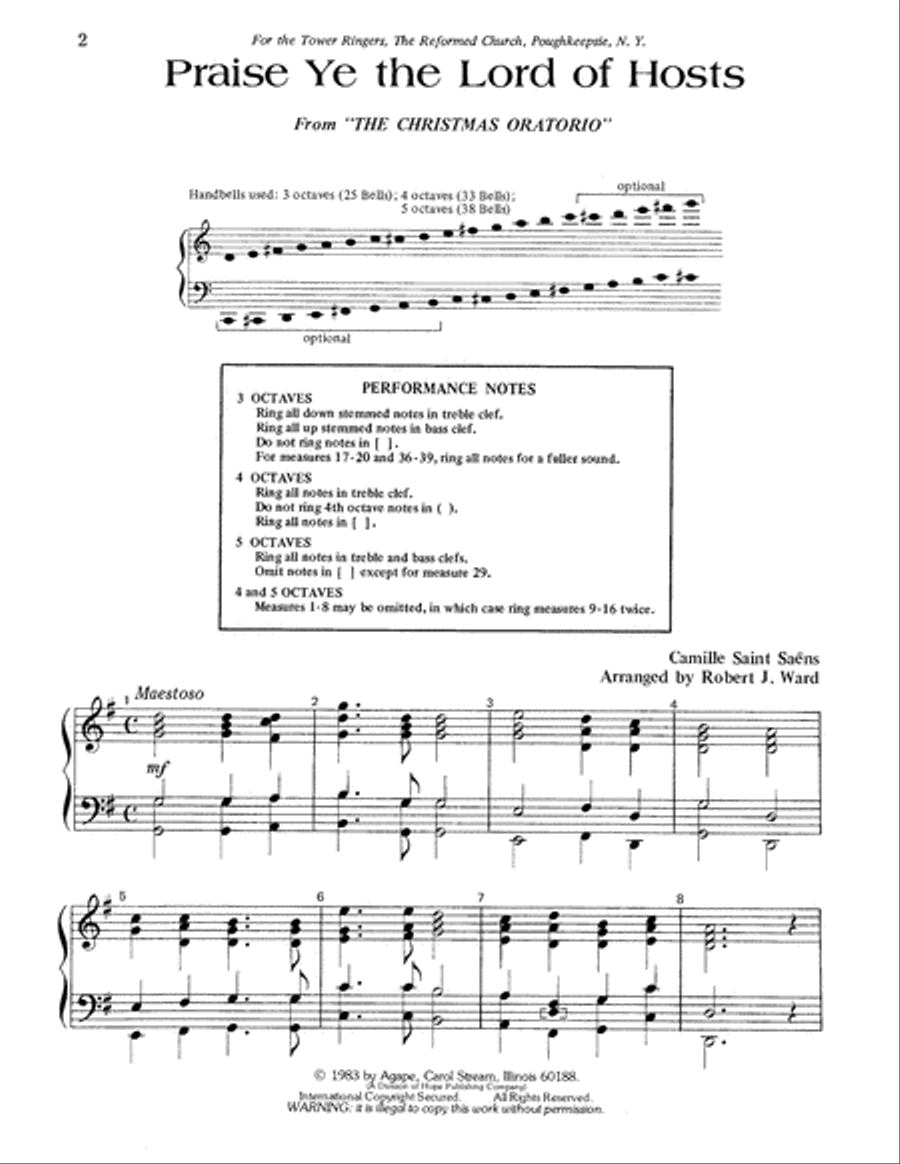 Praise Ye the Lord of Hosts Handbell Choir scores gallery preview page 2