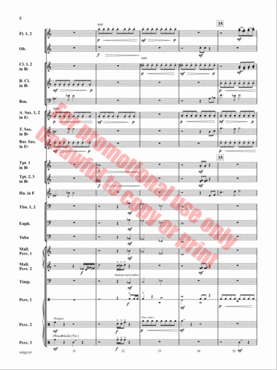 Hope Remains Within Concert Band scores gallery preview page 9