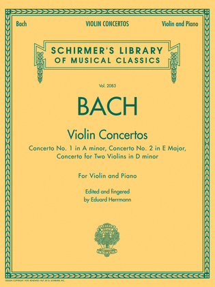 Book cover for Bach – Violin Concertos