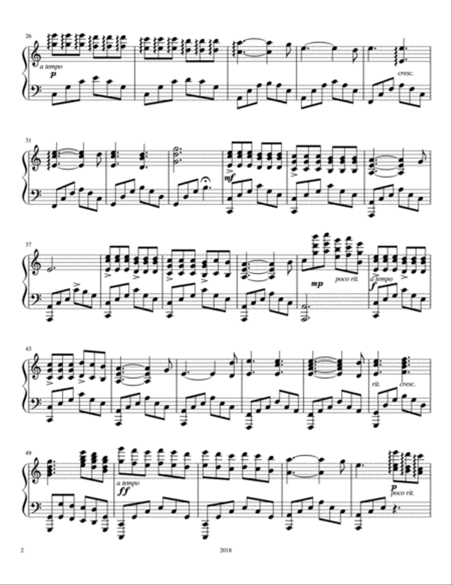 A Hidden Path Piano Solo scores gallery preview page 2