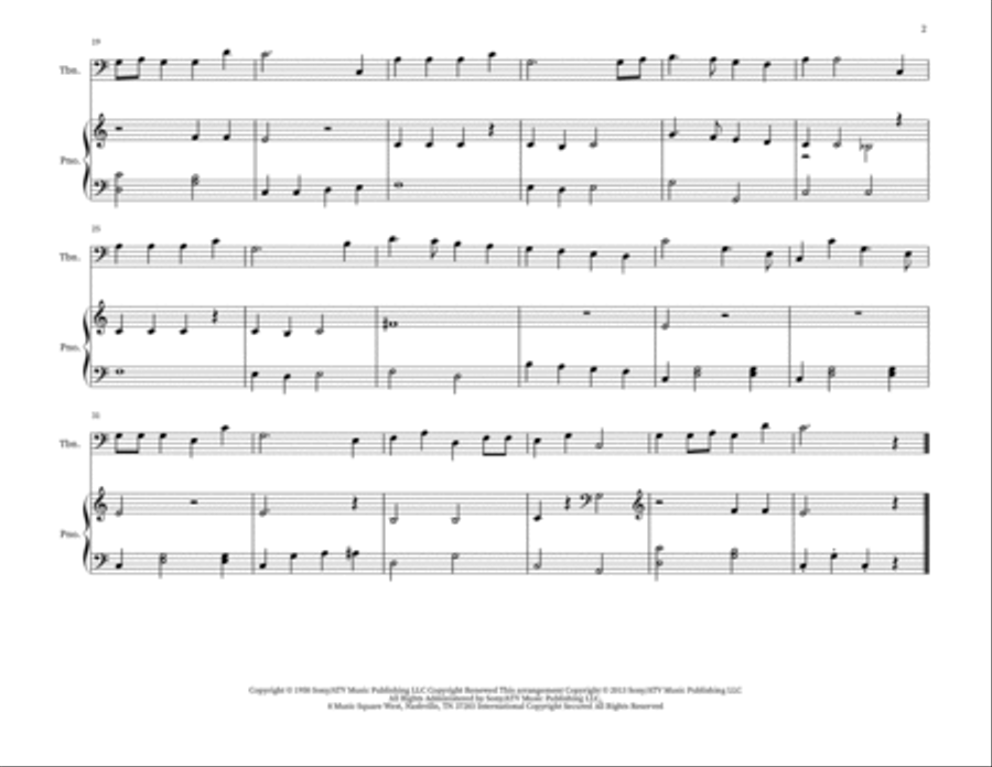 Casper The Friendly Ghost Trombone Duet scores gallery preview page 2