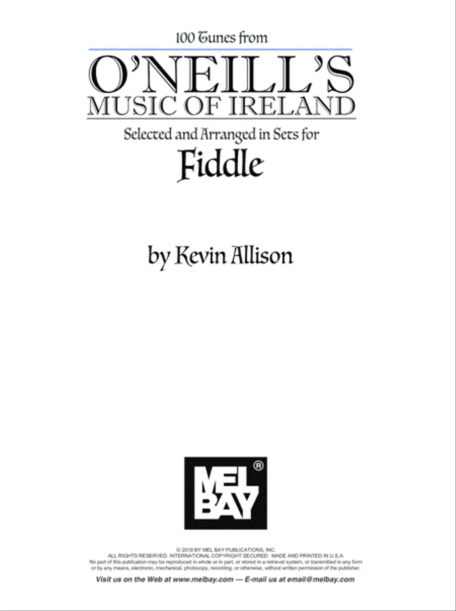 100 Tunes from O'Neill's Music of Ireland for Fiddle Violin scores gallery preview page 2