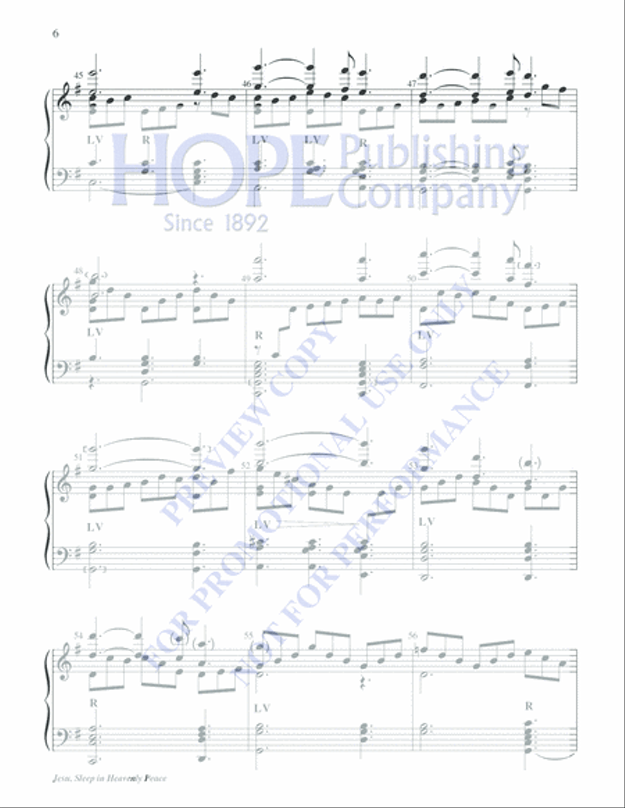 Jesu, Sleep in Heavenly Peace 5-Octaves scores gallery preview page 6