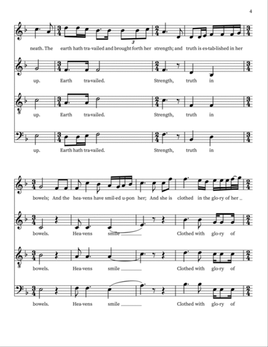 The Lord Hath Brought Again Zion 4-Part scores gallery preview page 4