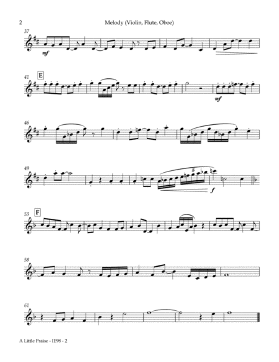A Little Praise Full Orchestra scores gallery preview page 3