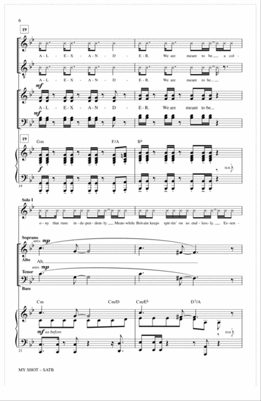 My Shot (from Hamilton) (arr. Roger Emerson) 4-Part scores gallery preview page 5