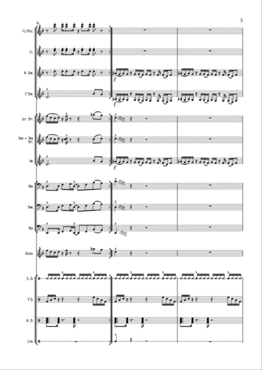 Sax-A-Boom Marching Band scores gallery preview page 5