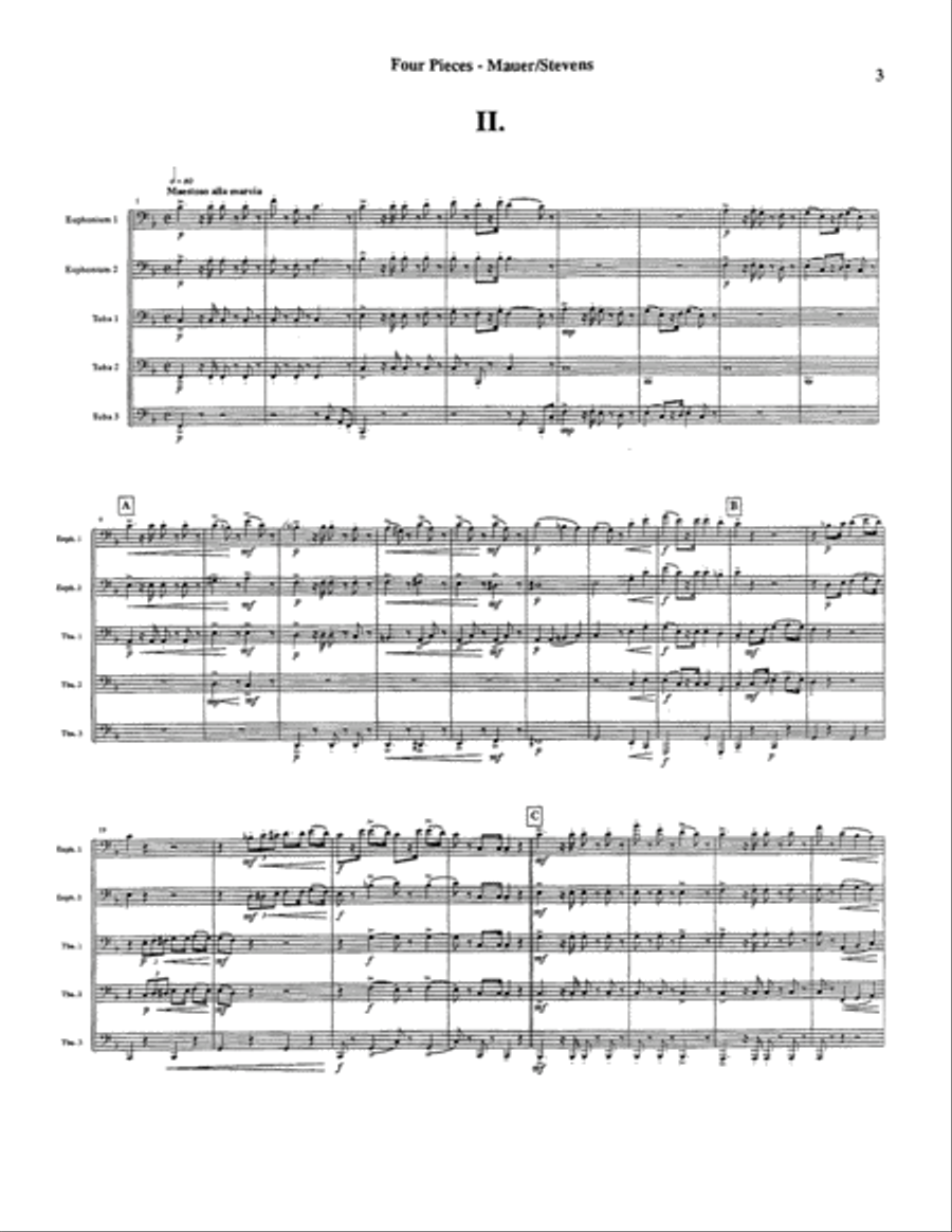 Four Pieces Tuba scores gallery preview page 4