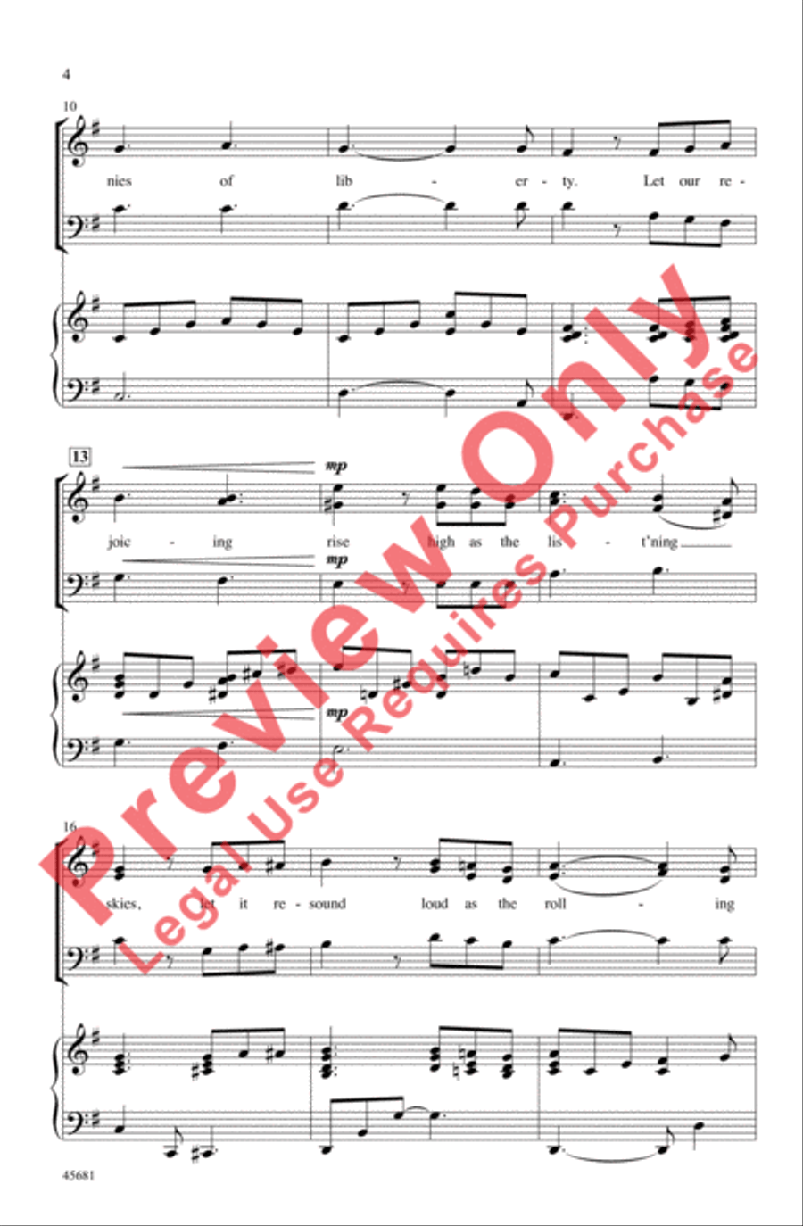 Lift Every Voice and Sing 3-Part scores gallery preview page 3
