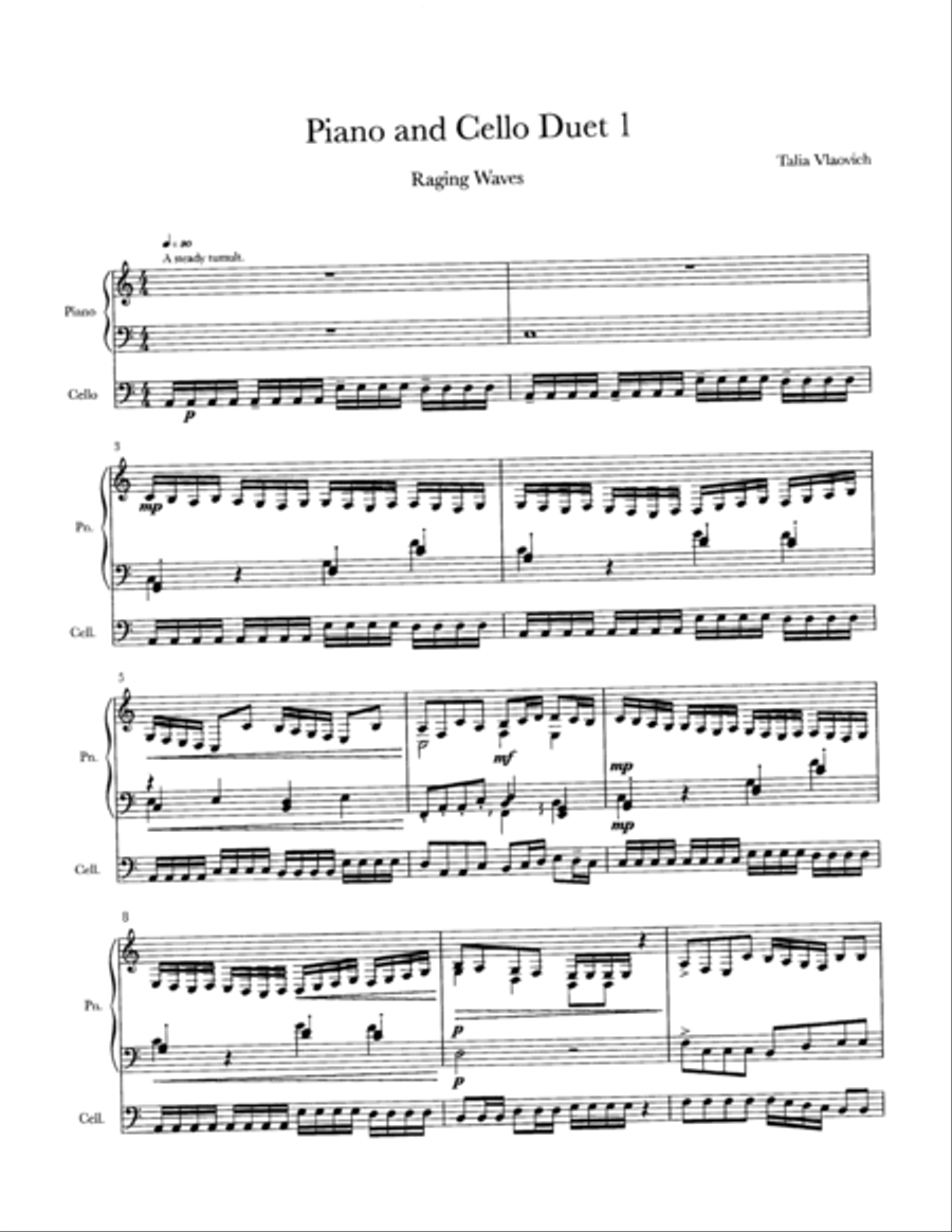 Piano and Cello Duet 1 Small Ensemble scores gallery preview page 1