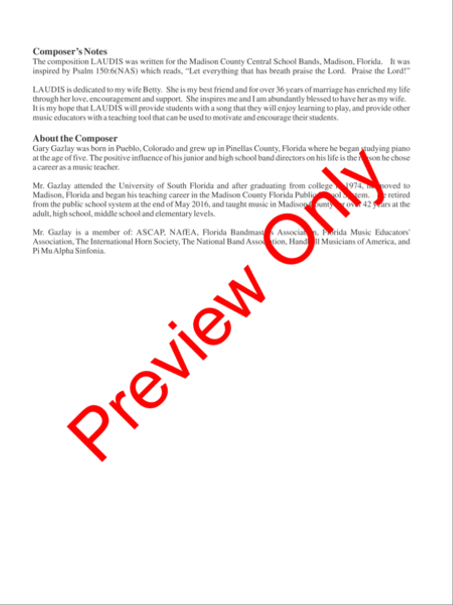 Laudis Concert Band scores gallery preview page 3