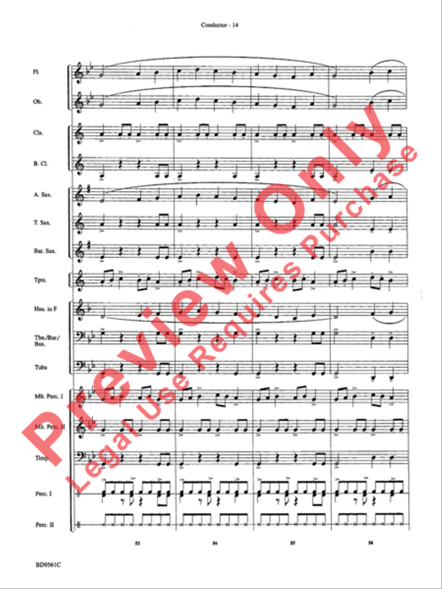 The Tempest Concert Band scores gallery preview page 17