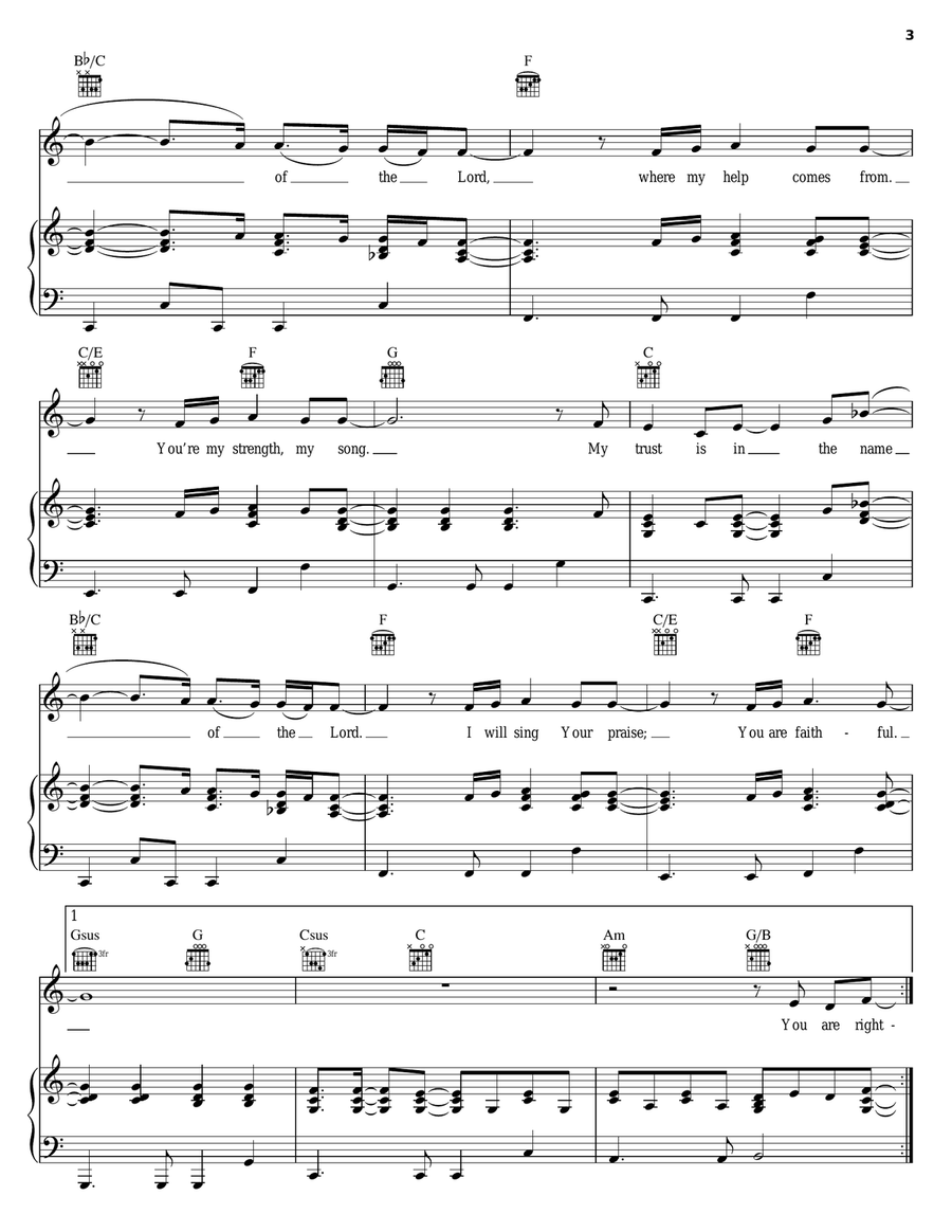 My Hope Piano, Vocal, Guitar scores gallery preview page 3