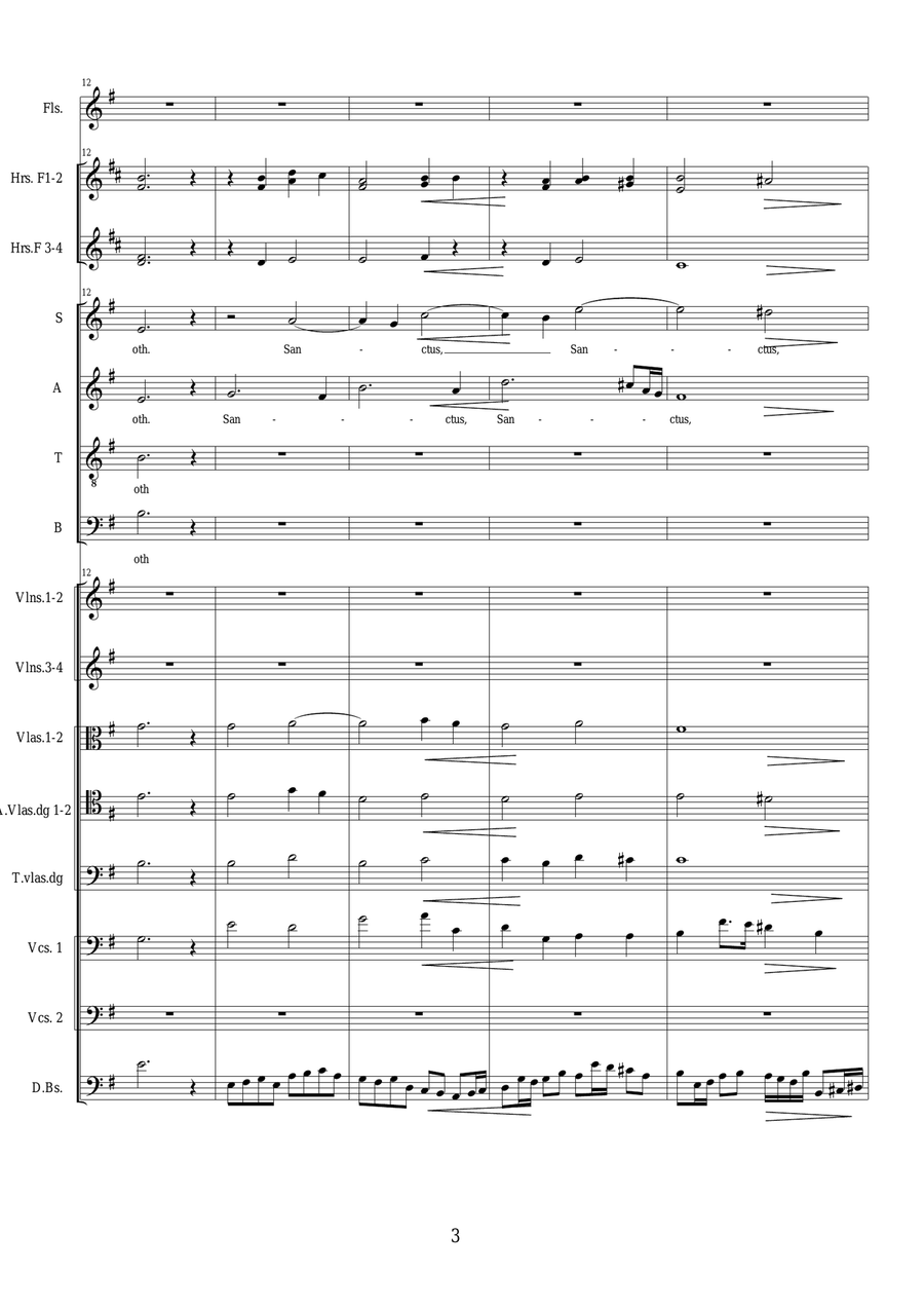 Sanctus_Benedictus - (Communio) Sequences no.10 of the Missa Requiem CS044 4-Part scores gallery preview page 3